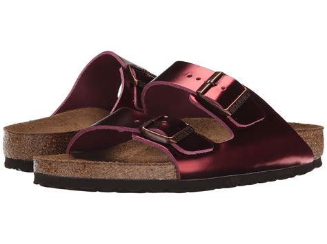 pink metallic birkenstocks.